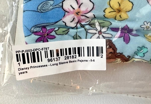 Posh Peanut Disney Princess Long Sleeve Pajama Set size 5/6  5-6 years NWT