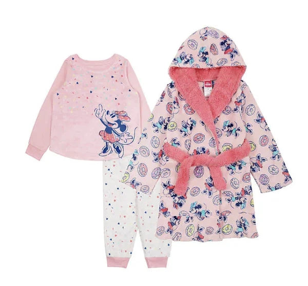 Centric Brands Kids Fleece Hooded Robe with Coordinating 2-Piece Character Pa...