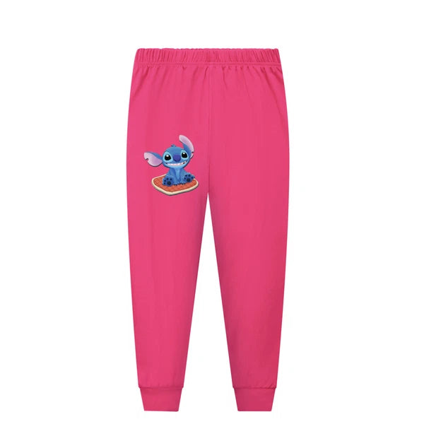 Children's boys and girls Lilo embroidered angel top pants set pajamas Pjs