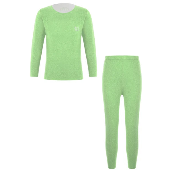 Kids Boys Girls Top With Trousers Cold Weather Loungewear Warm Homewear Pyjama