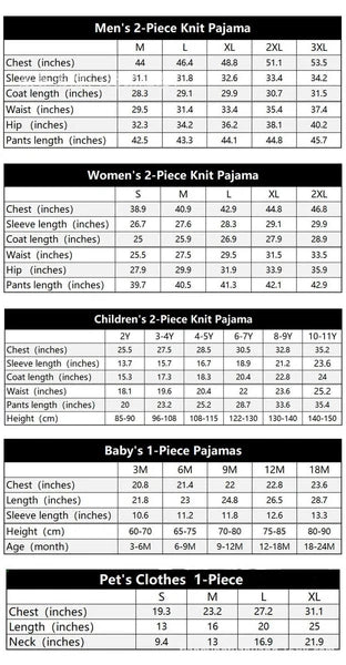 Christmas Family Matching Pyjamas Adults Kids Baby Xmas Tree Nightwear Sleepwear