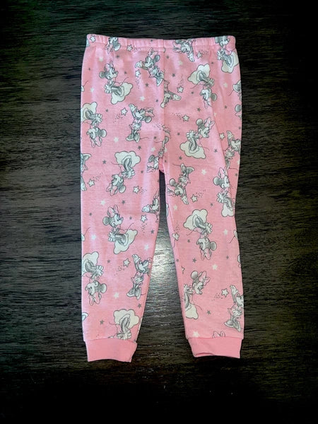 Disney Infant Girls Pink Minnie Mouse Always Dreaming Long Sleeve Pajama Set 24M