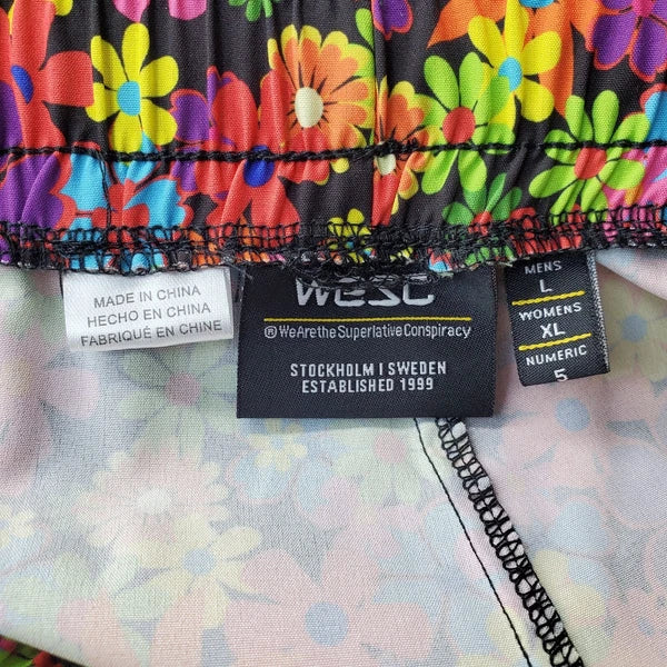 WeSC 2 Piece Pajama Set Unisex Large Multi Oden Flower Child AOP Short Sleeve