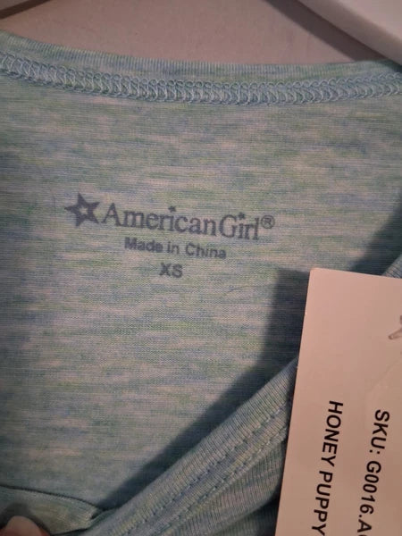 NWT American Girl HONEY PUPPY Pajama Set Child Size XS
