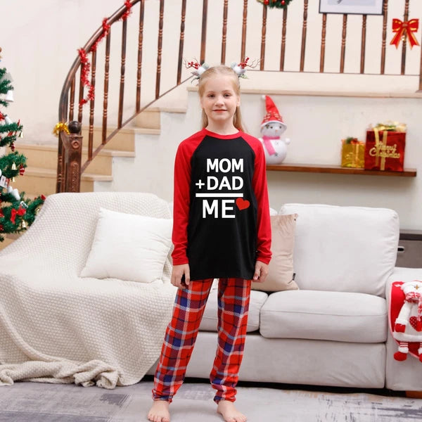 Christmas New Year Mother Daughter Cotton Family Matching Christmas Pajamas A5