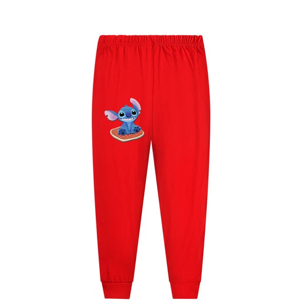 Children's boys and girls Lilo embroidered angel top pants set pajamas Pjs