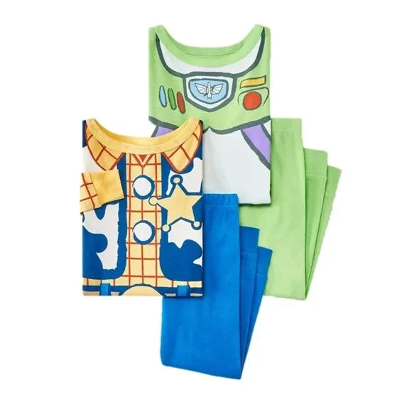 2 sets New Disney / Pixar Toy Story Boy 4-Piece Woody & Buzz Pajama Set size 5T
