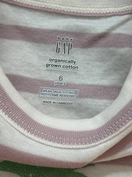 🌱ORGANIC🌱 Baby Gap  |  Pink Dino PJ Set  Sz 6 yrs - +Loving Kindness Everyday