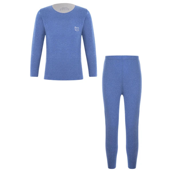 Kids Boys Girls Top With Trousers Cold Weather Loungewear Warm Homewear Pyjama