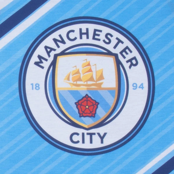 Manchester City Boys Pyjamas Long Sublimation Kids OFFICIAL Football Gift