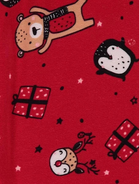 Baby Christmas Pyjamas George Red Soft Cotton 1st  Xmas Pjs Set Full Length Box