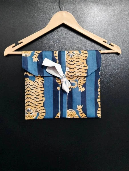 Indian Cotton Pajama Set Tiger Stripe Print Bridesmaid PJ Set Loose Clothing US