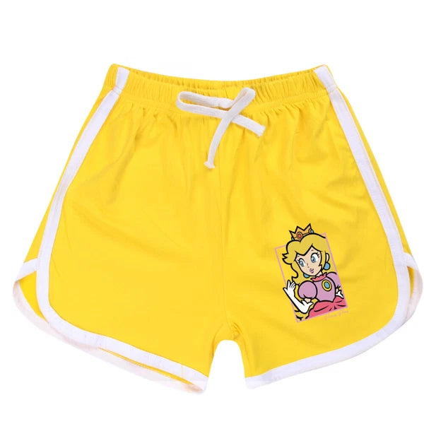 Princess Peach Kids Shorts T-shirt Set Loungewear Tracksuit Gift pajamas T-shirt